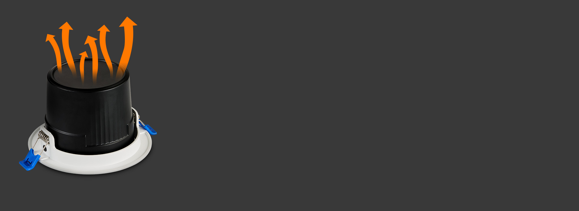 高效散热保障寿命 灯体一体成型，表面精...