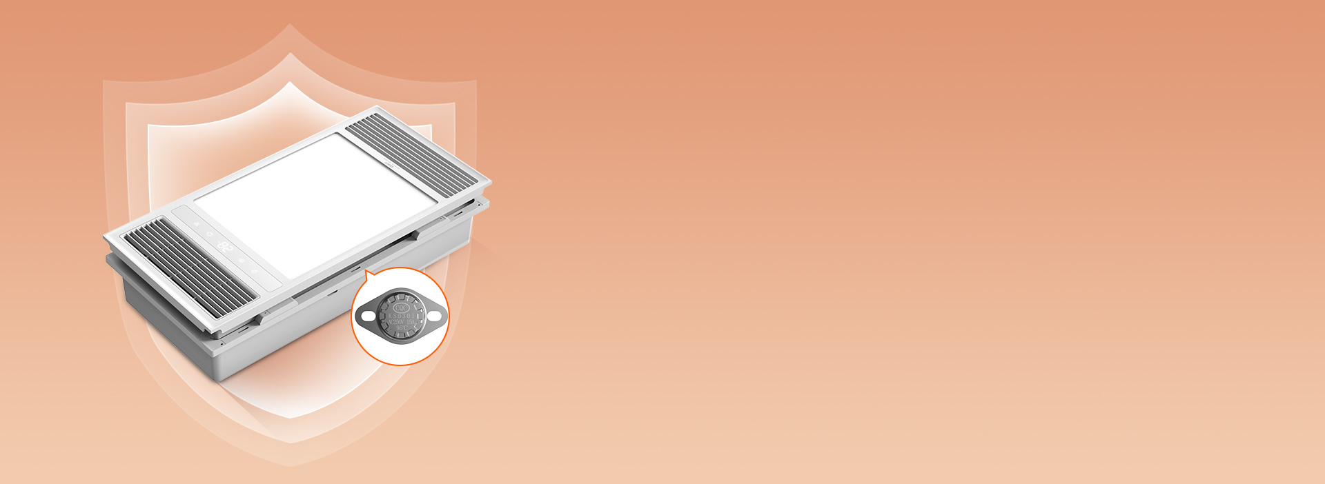 过热保护，为安全加一道屏障 内置95°...