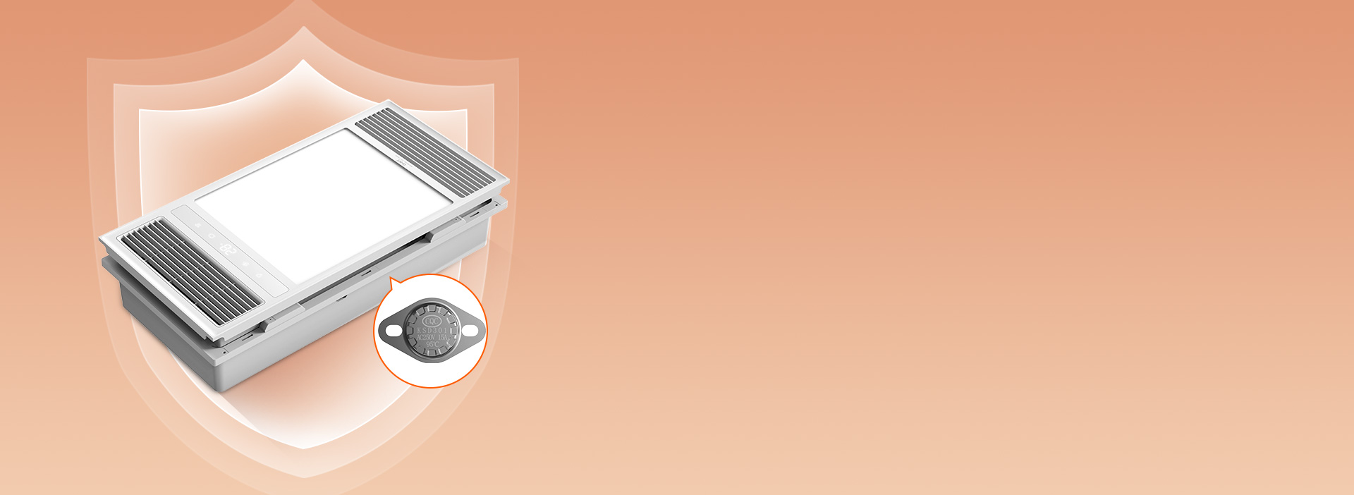 过热保护 内置95℃自复位温控器，如果...