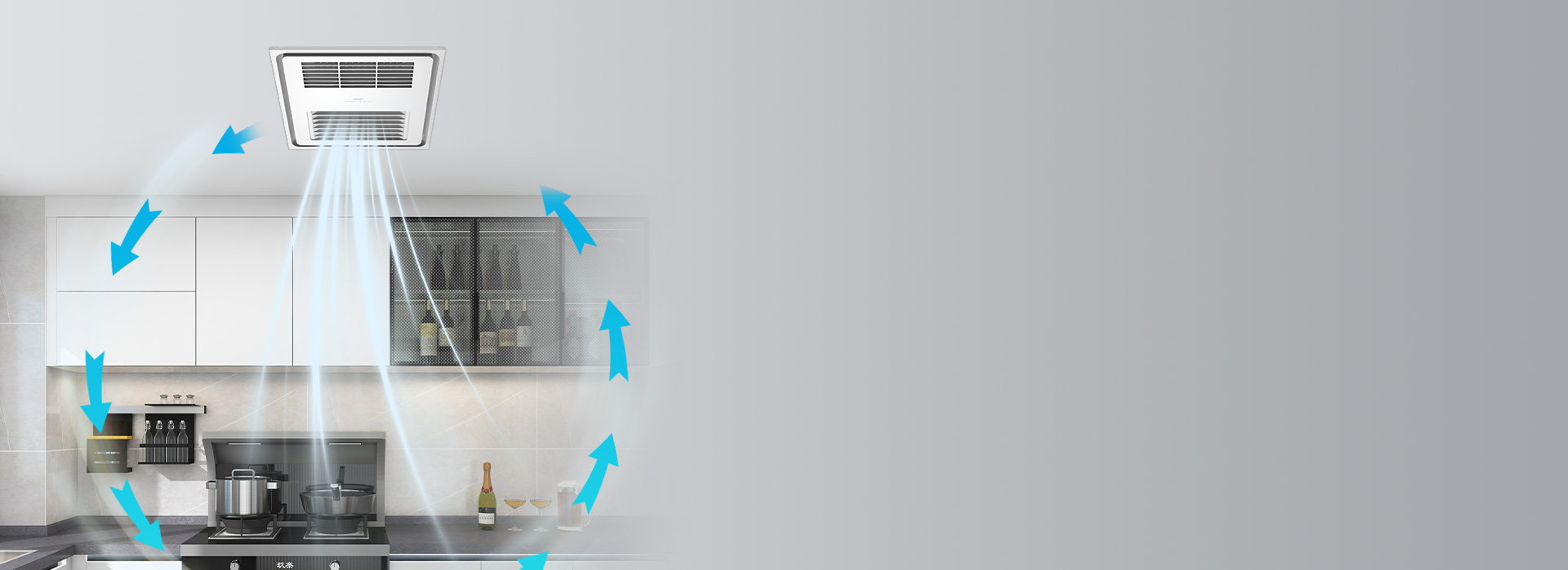 大出风口，全域送凉 出风量大，送风远。...